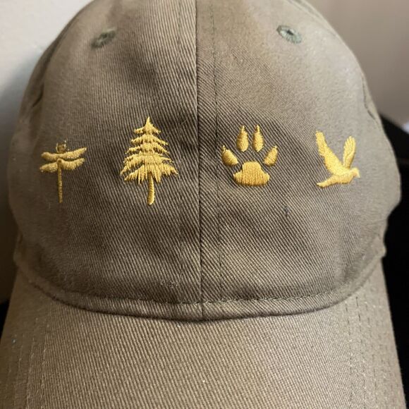 J Rag Dragonfly, tree, Paw & Bird logos, Alabama embroidered on the Back - Brown - Picture 2 of 8